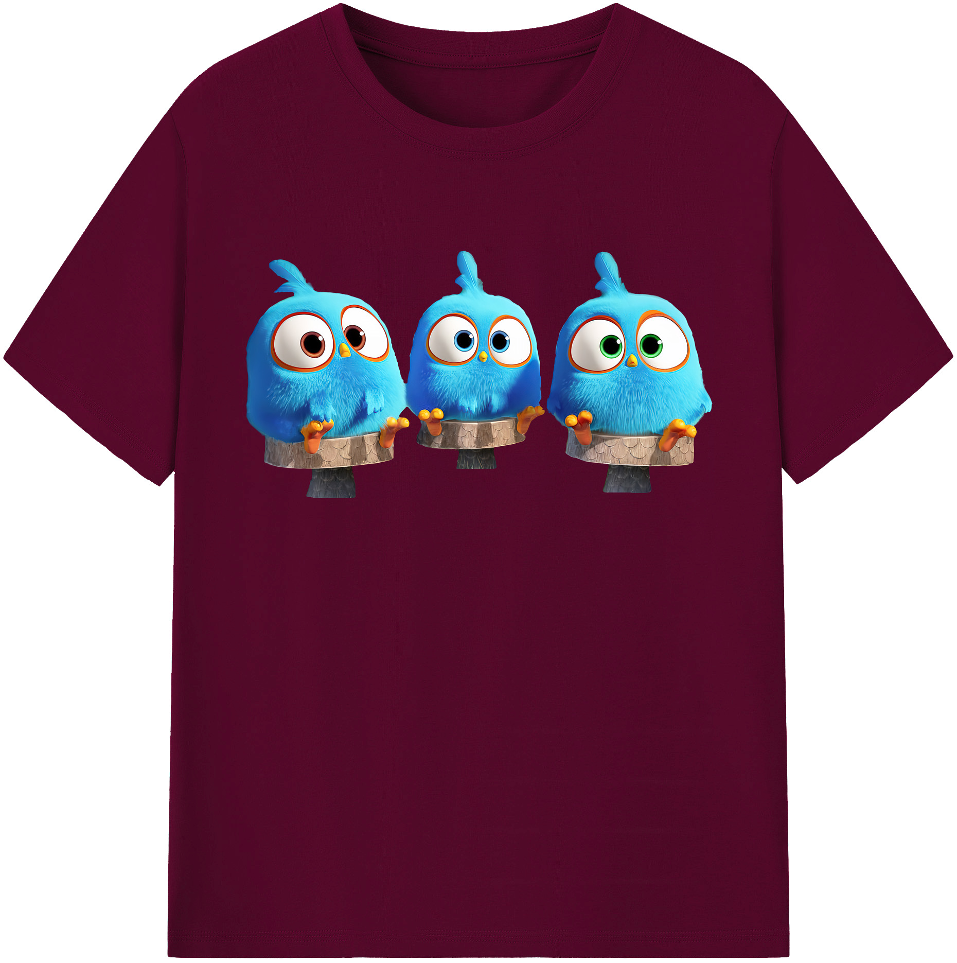 （画像用） Angry Birds アングリーバード レディースカジュアルプリントTシャツ（綿100％）